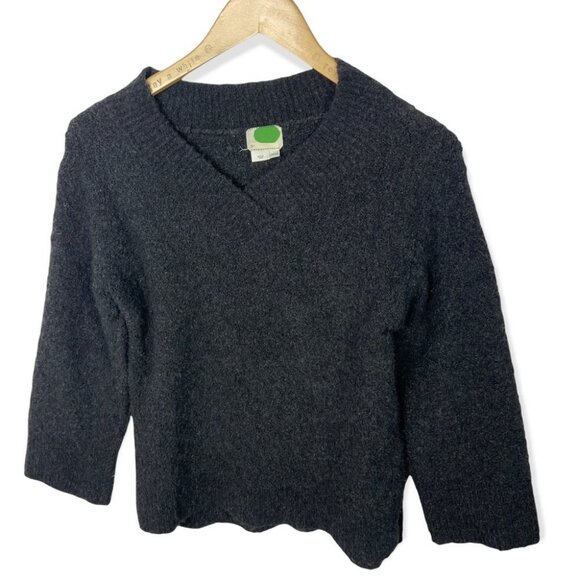 Anthropologie Alpaca Merino Wool Simone Sweater Grey Size XXS Petite Knit‎ Boho - Picture 12 of 12